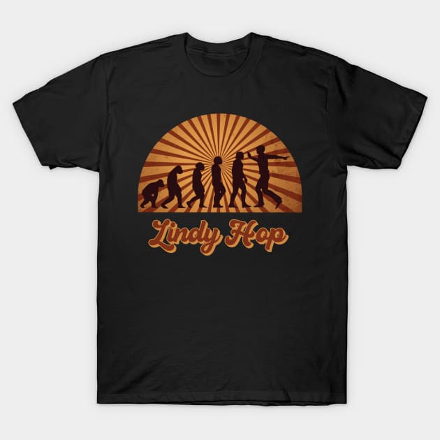 Lindy Hop Retro Evolution Design T-Shirt by echopark12